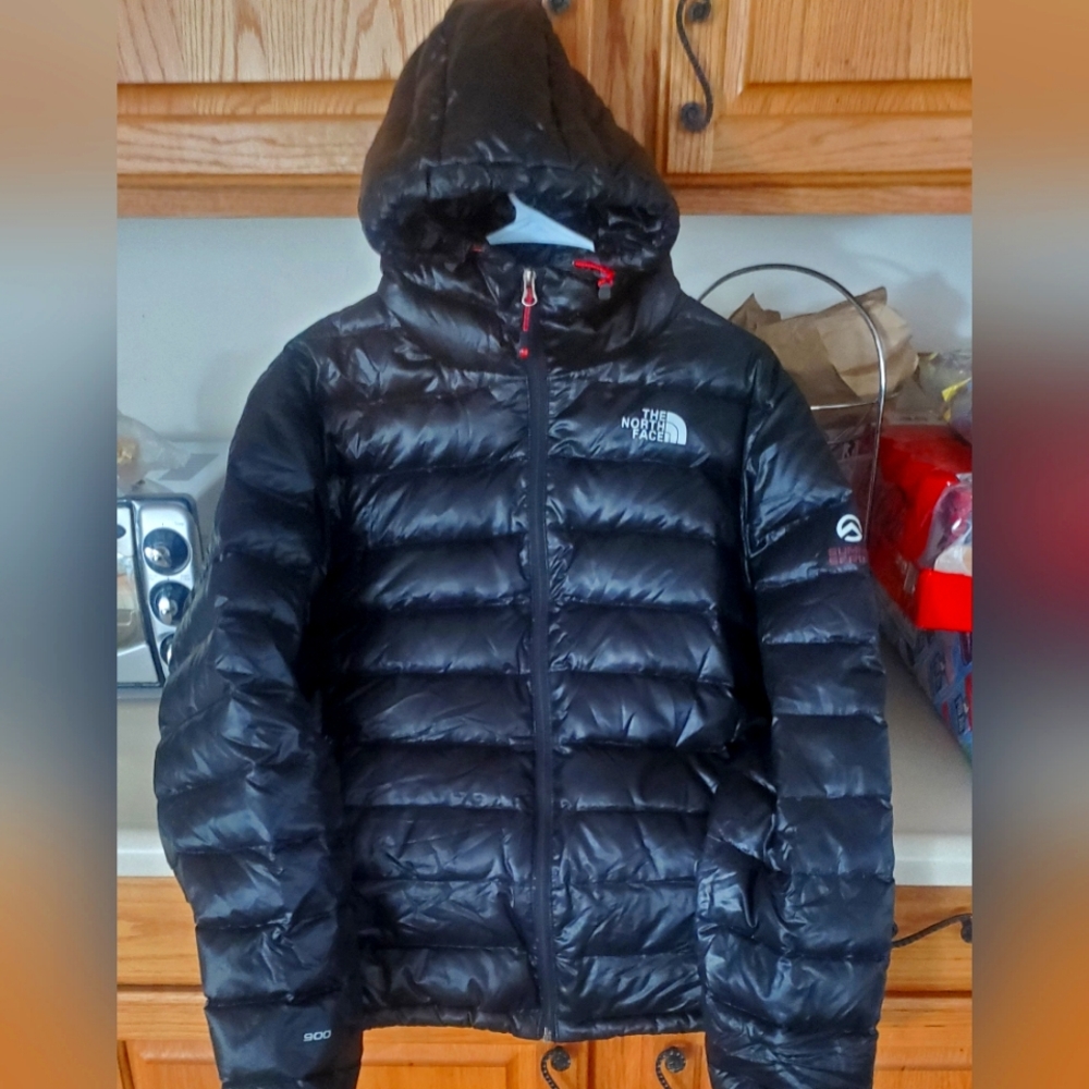 The North Face RARE 900 Black Summit Series Pertex Puffer Coat w/Hood XL